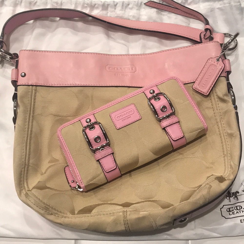 Authentic Coach bag & wallet bundle
